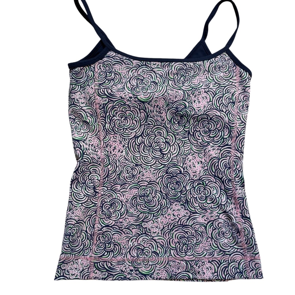 Lilly Pulitzer Workout Tank Top Sleeveless‎ Floral Print Athletic XS